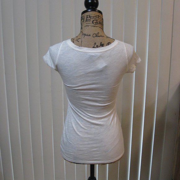 NWT Express white skull graphic tee t shirt top XS extra small - Picture 4 of 6